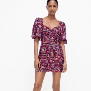 Zara printed dress with draping